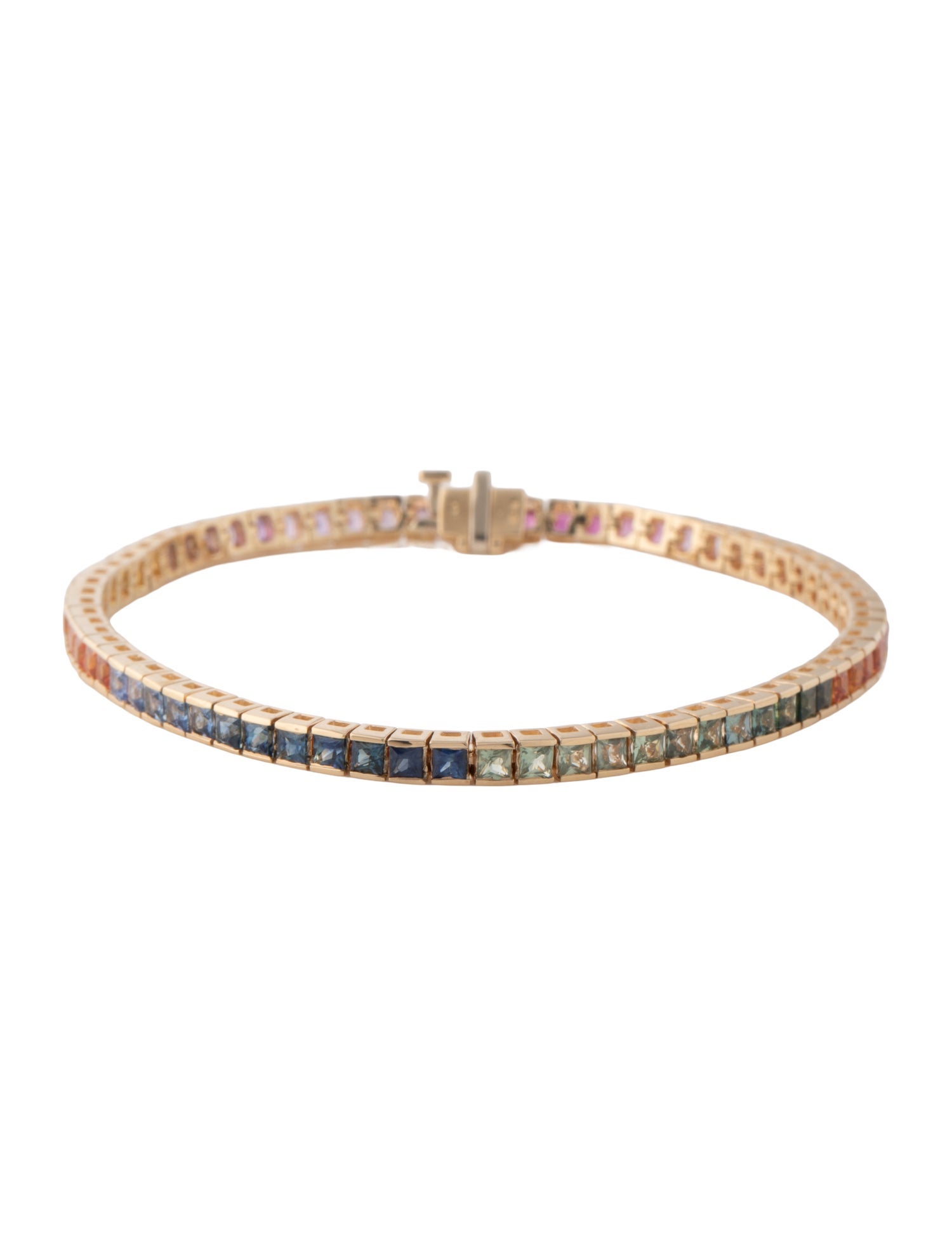 Effy Jewelry 14K 6.80ctw Sapphire Tennis Bracelet