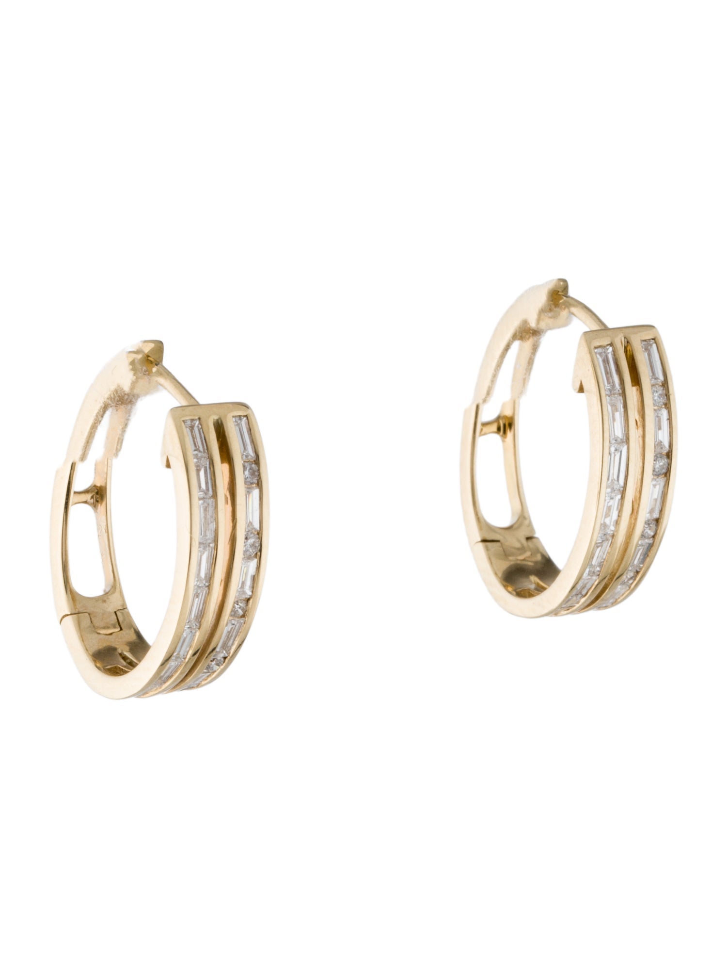 Effy Jewelry 14K Diamond Hoop Earrings