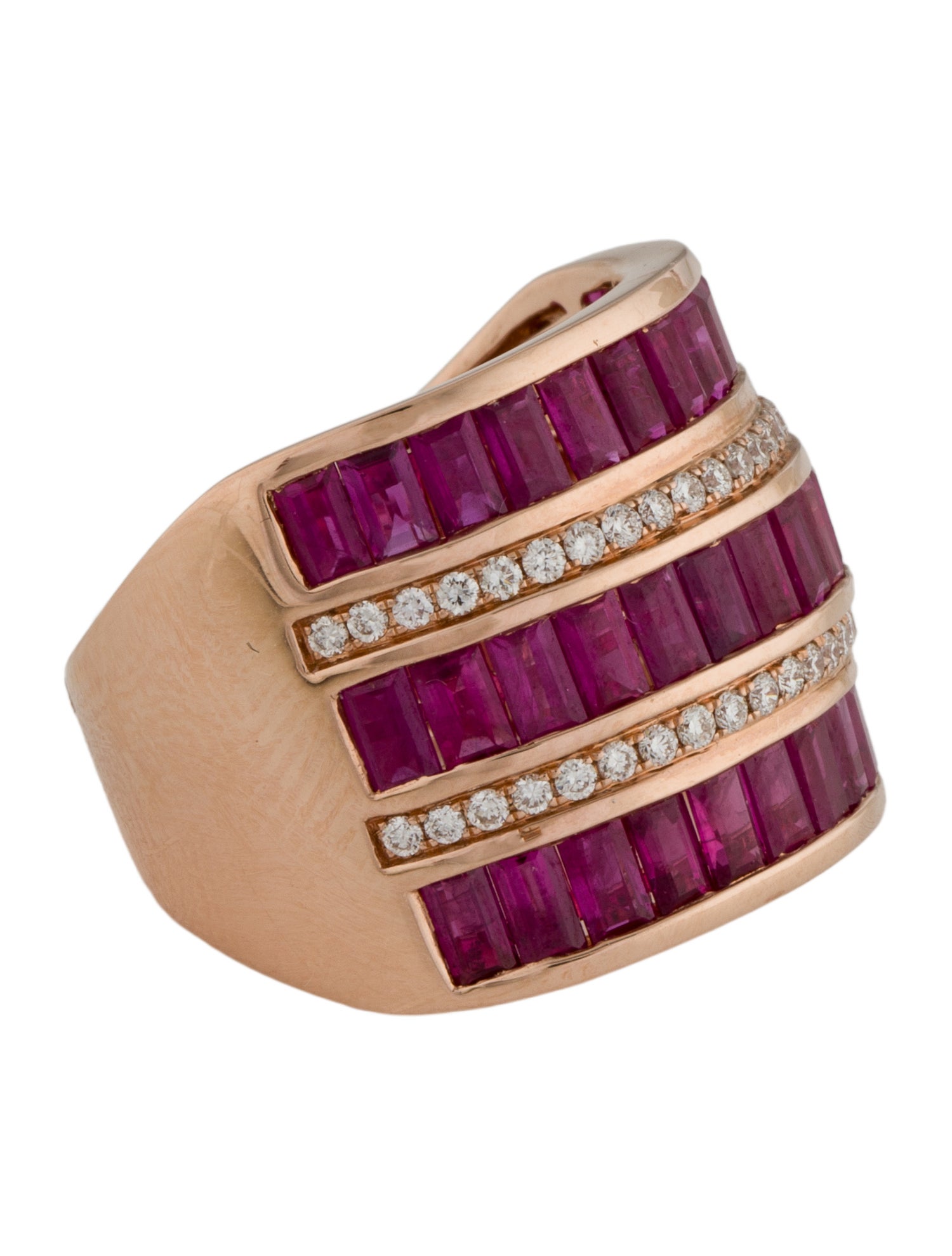 Effy Jewelry 14K Ruby & Diamond Band