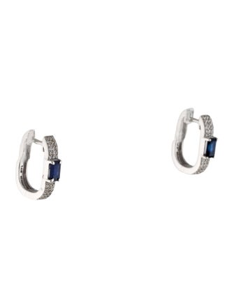 Effy Jewelry 14K Sapphire Diamond Huggie Earrings Drop