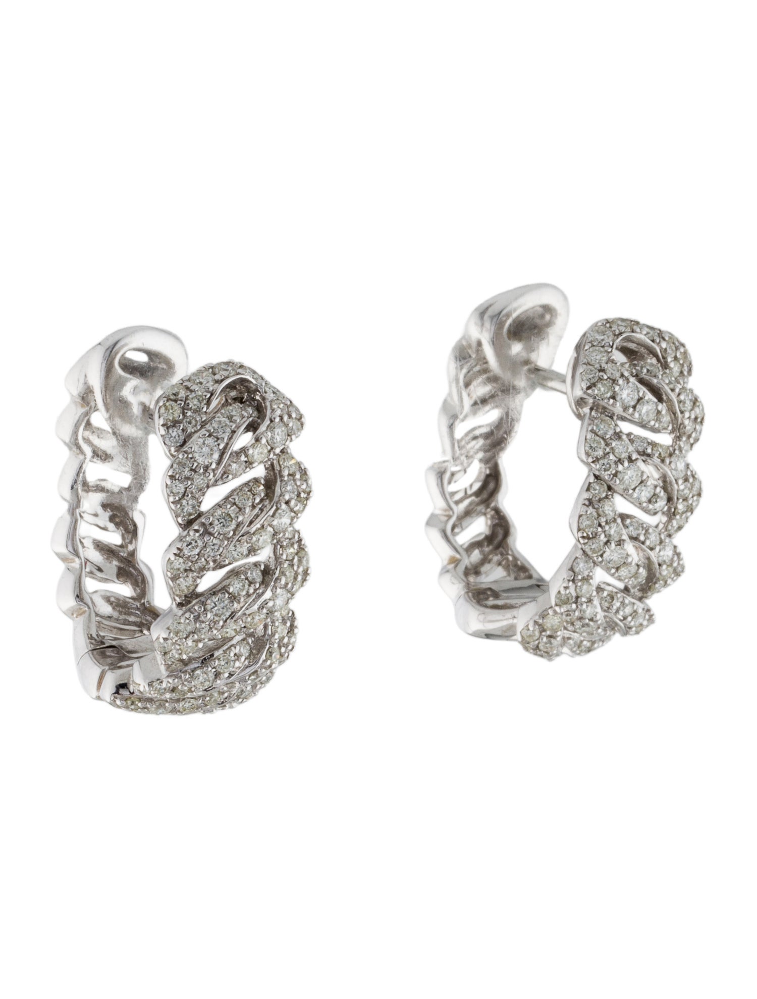 Effy Jewelry 14K Diamond Hoop Earrings