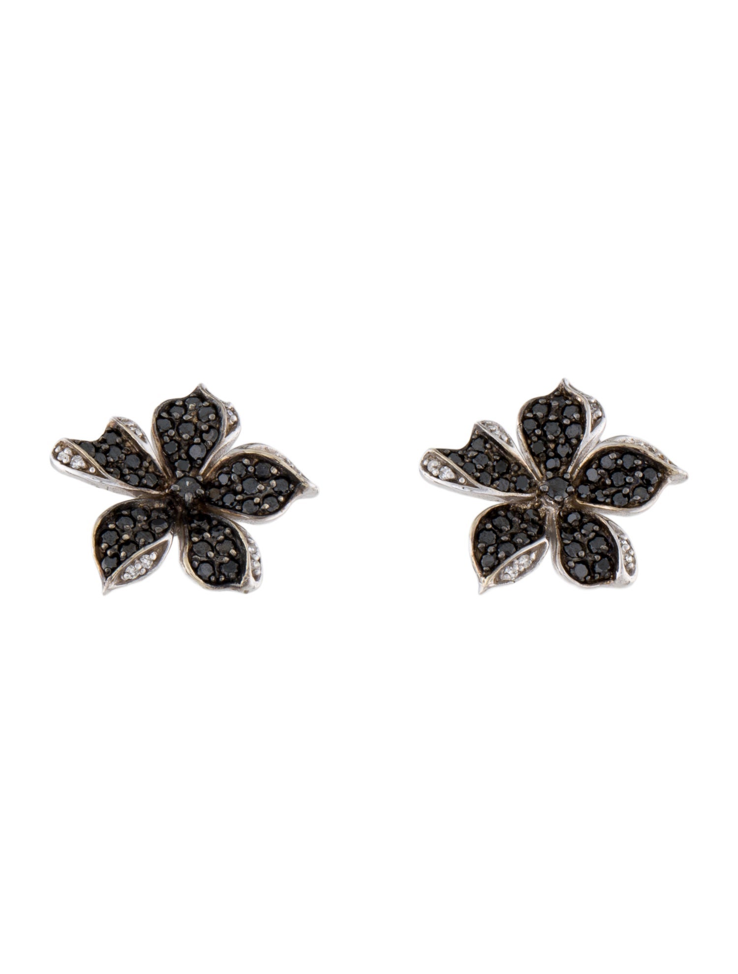 Effy Jewelry 14K Diamond Flower Earrings