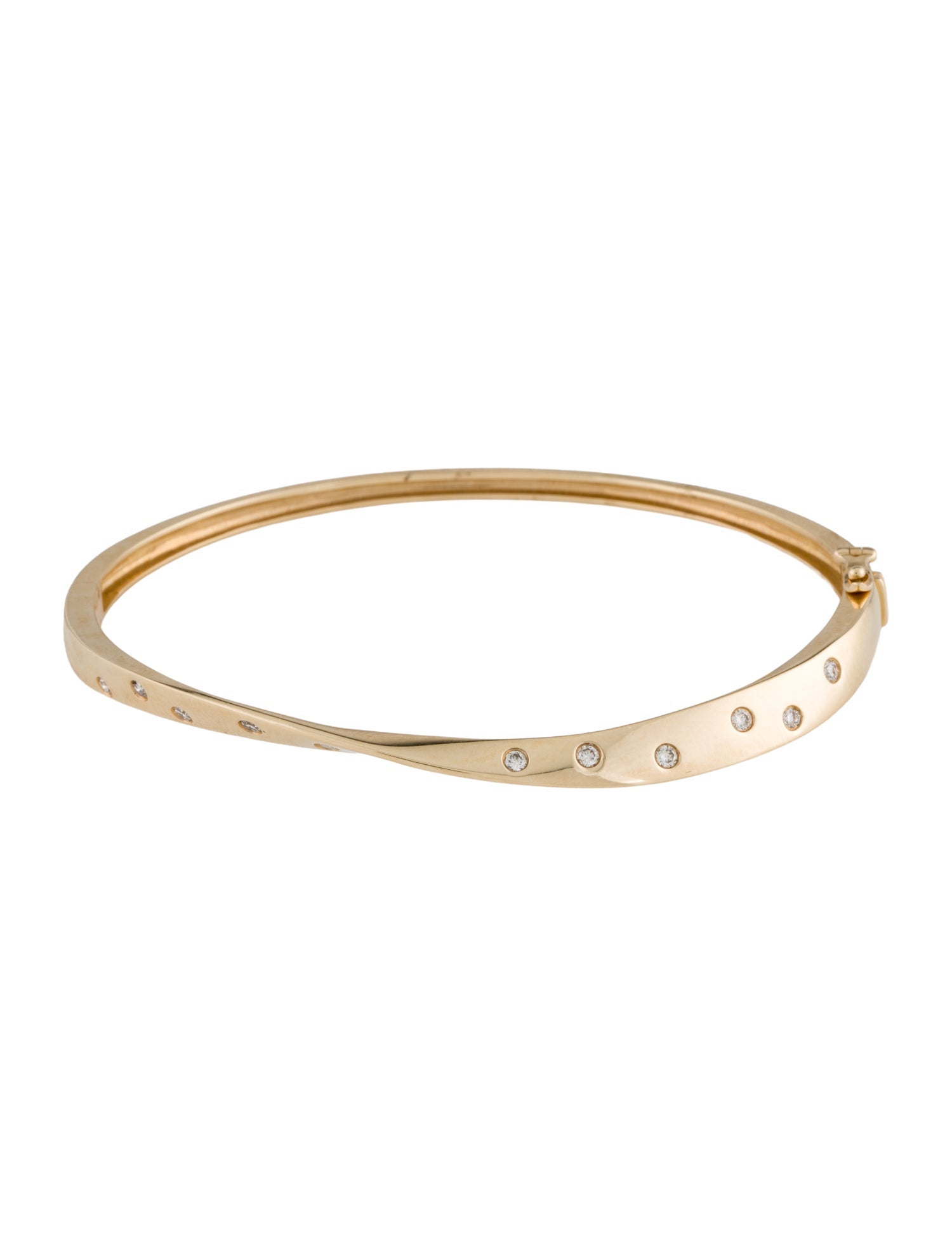 Effy Jewelry 14K Diamond Hinged Bagle