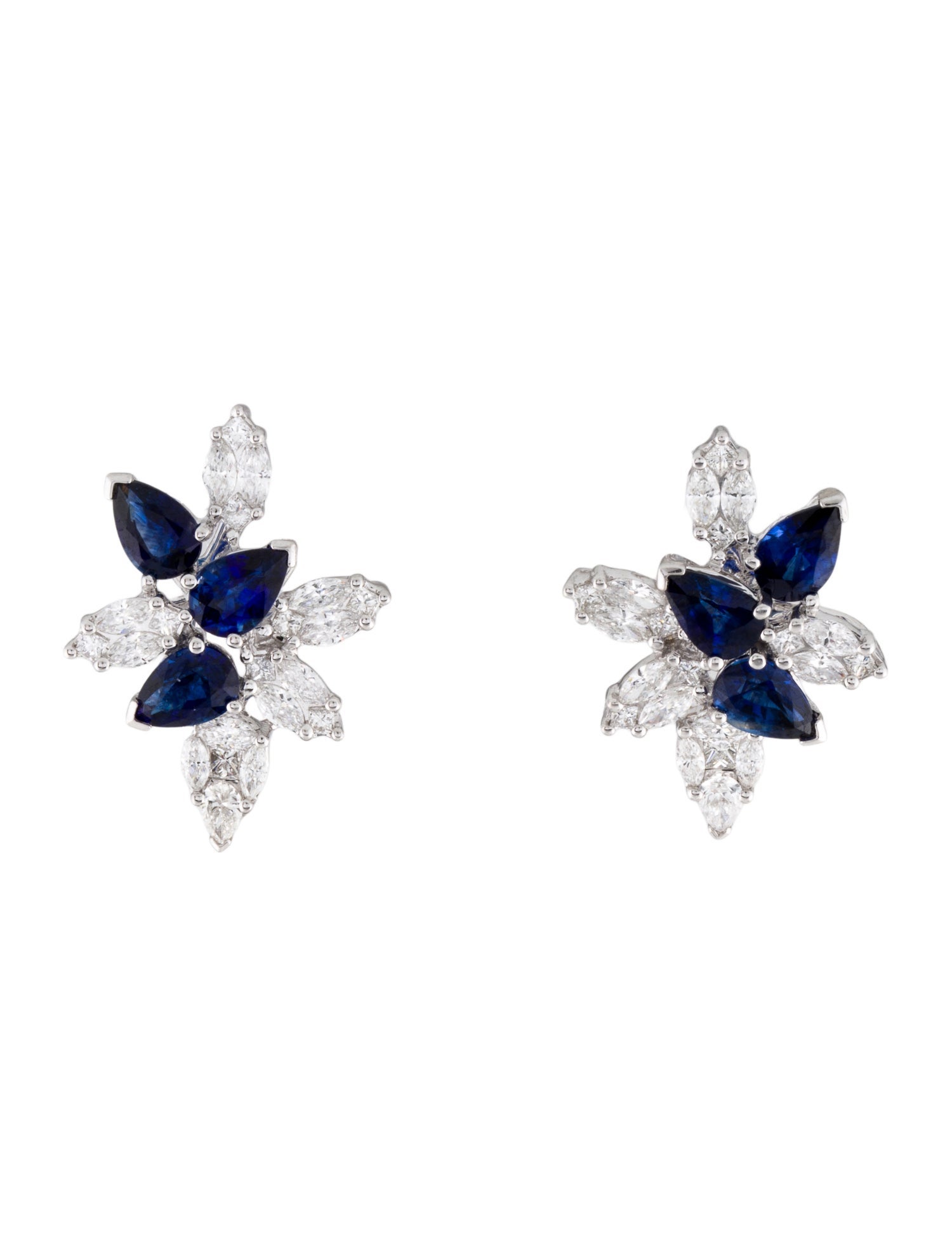 Effy Jewelry 18K Sapphire & Diamond Earclip Earrings