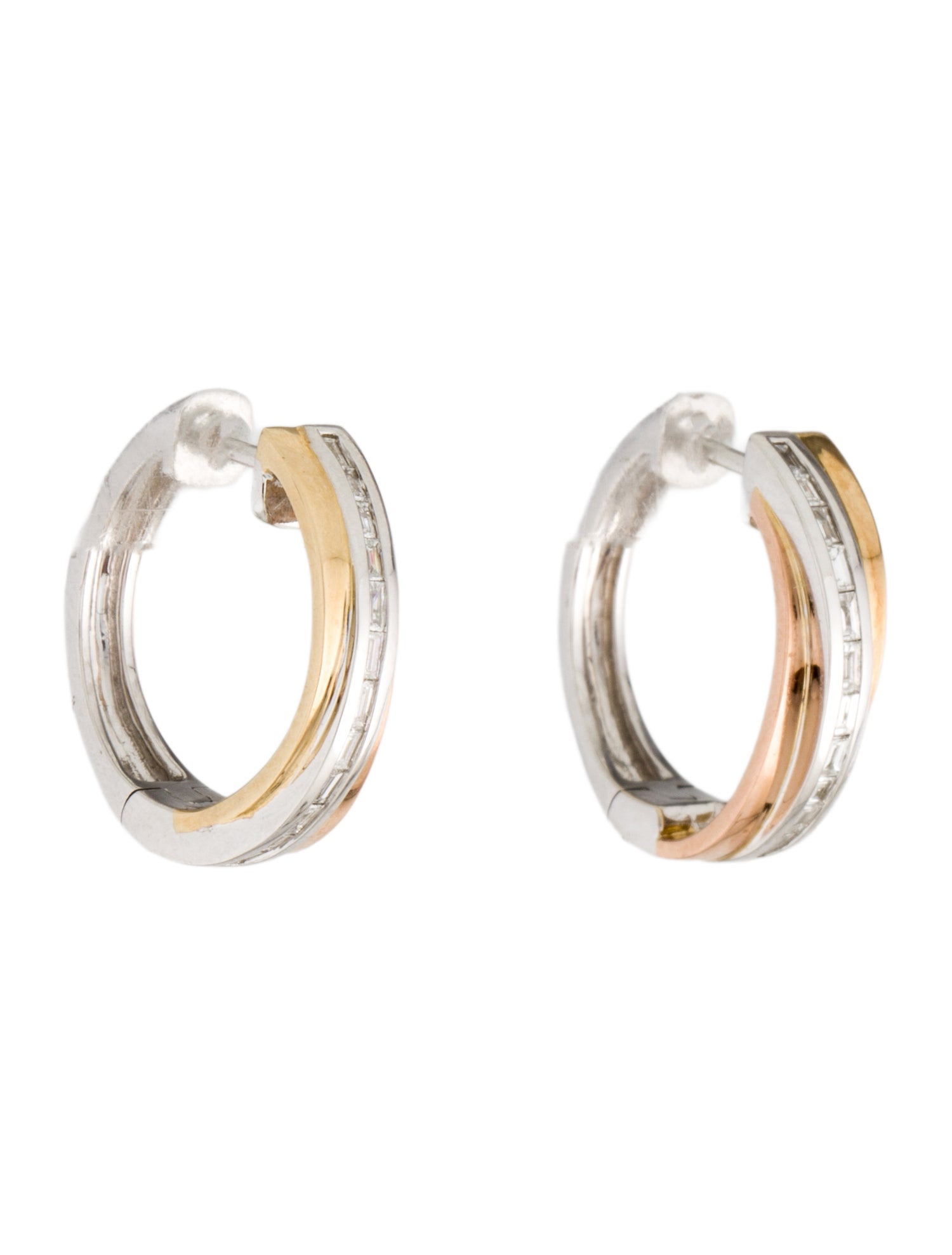 Effy Jewelry 14K Diamond Hoop Earrings