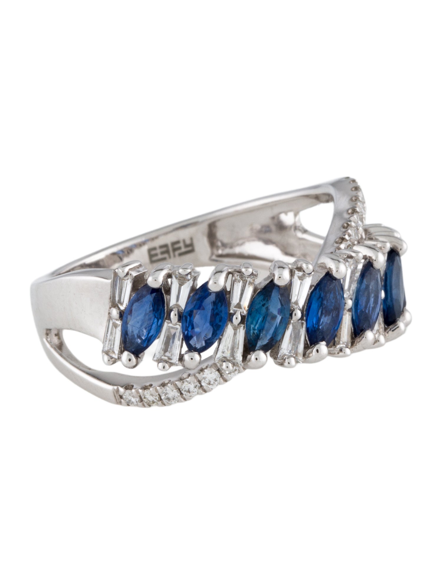 Effy Jewelry 14K Sapphire & Diamond Band