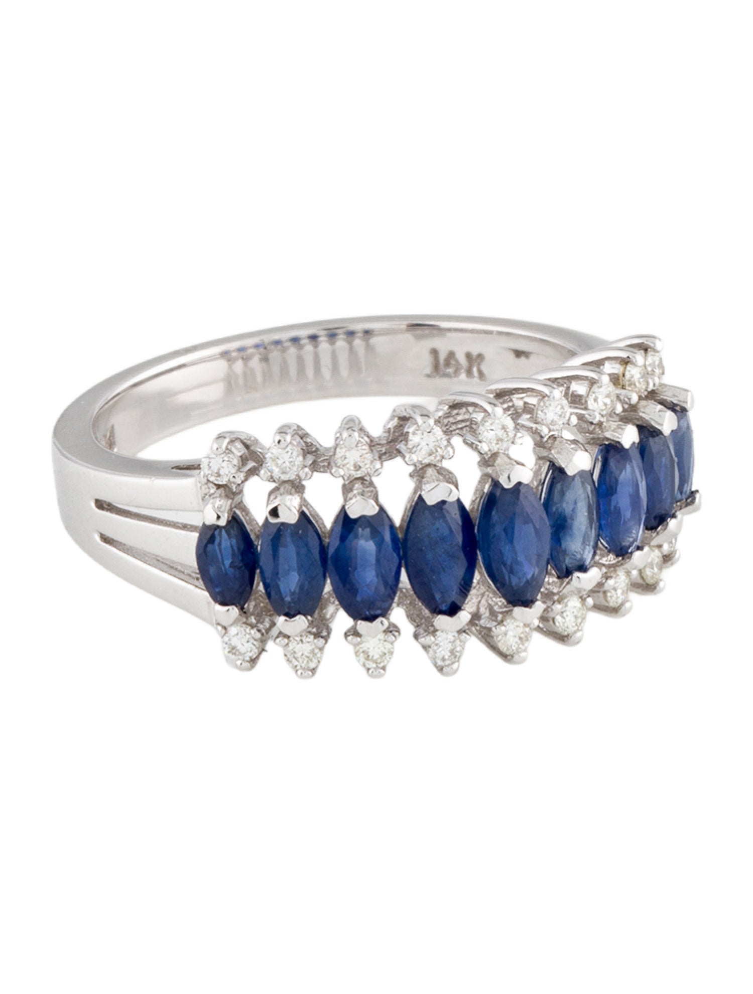 Effy Jewelry 14K Sapphire & Diamond Band