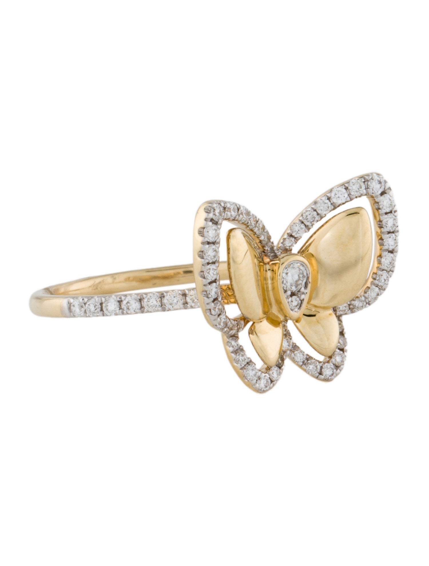 Effy Jewelry 14K Diamond Butterfly Ring