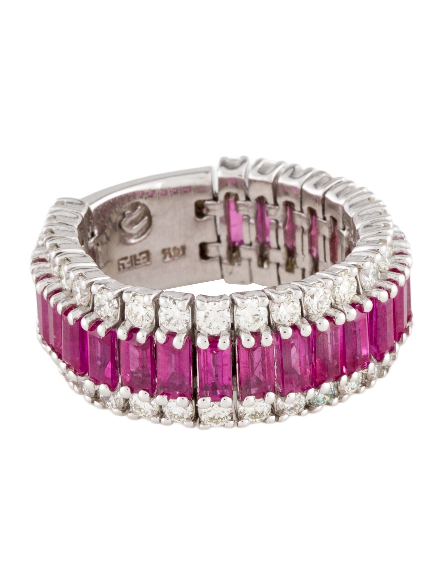 Effy Jewelry 14K Ruby & Diamond Flexible Band