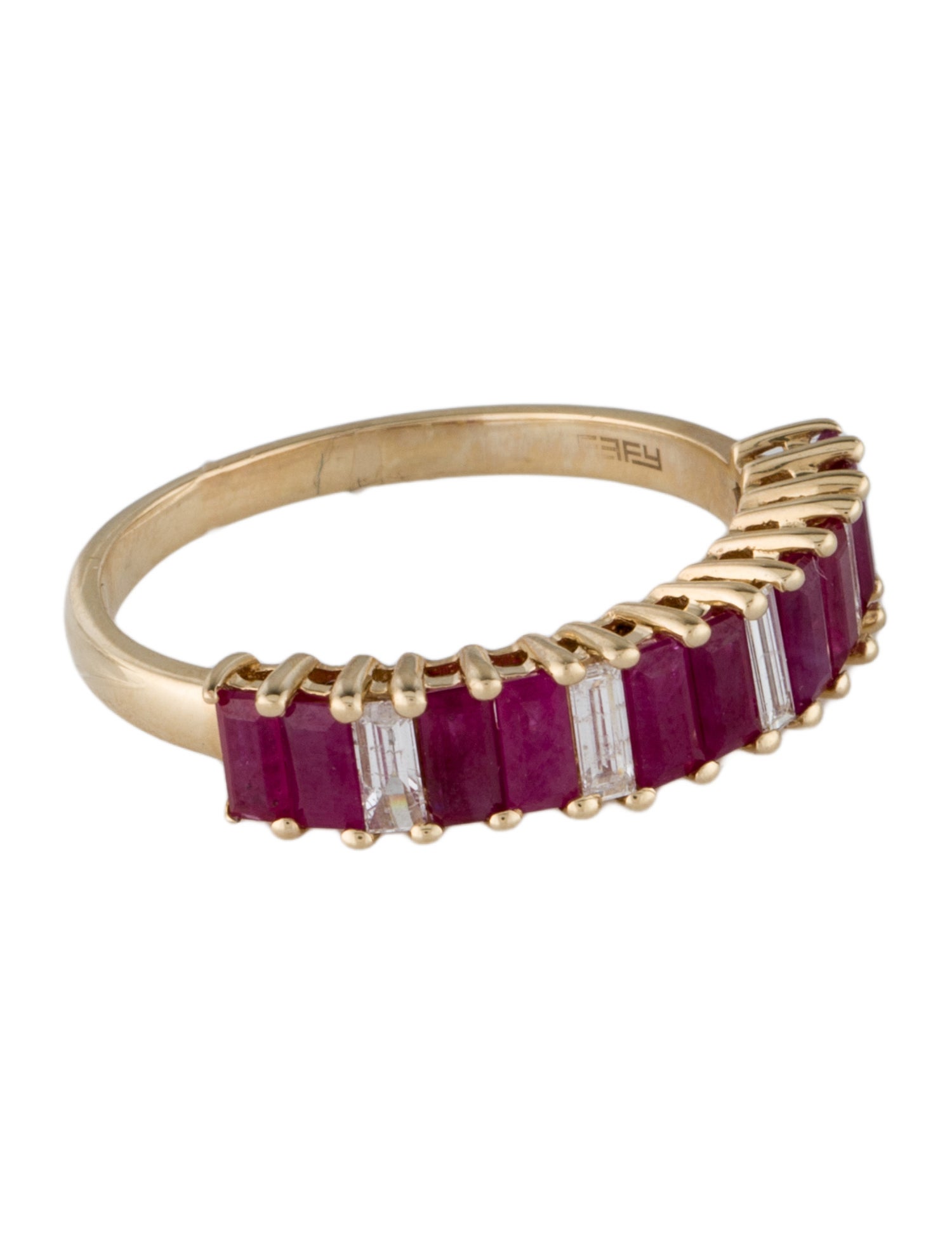 Effy Jewelry 14K Ruby & Diamond Band