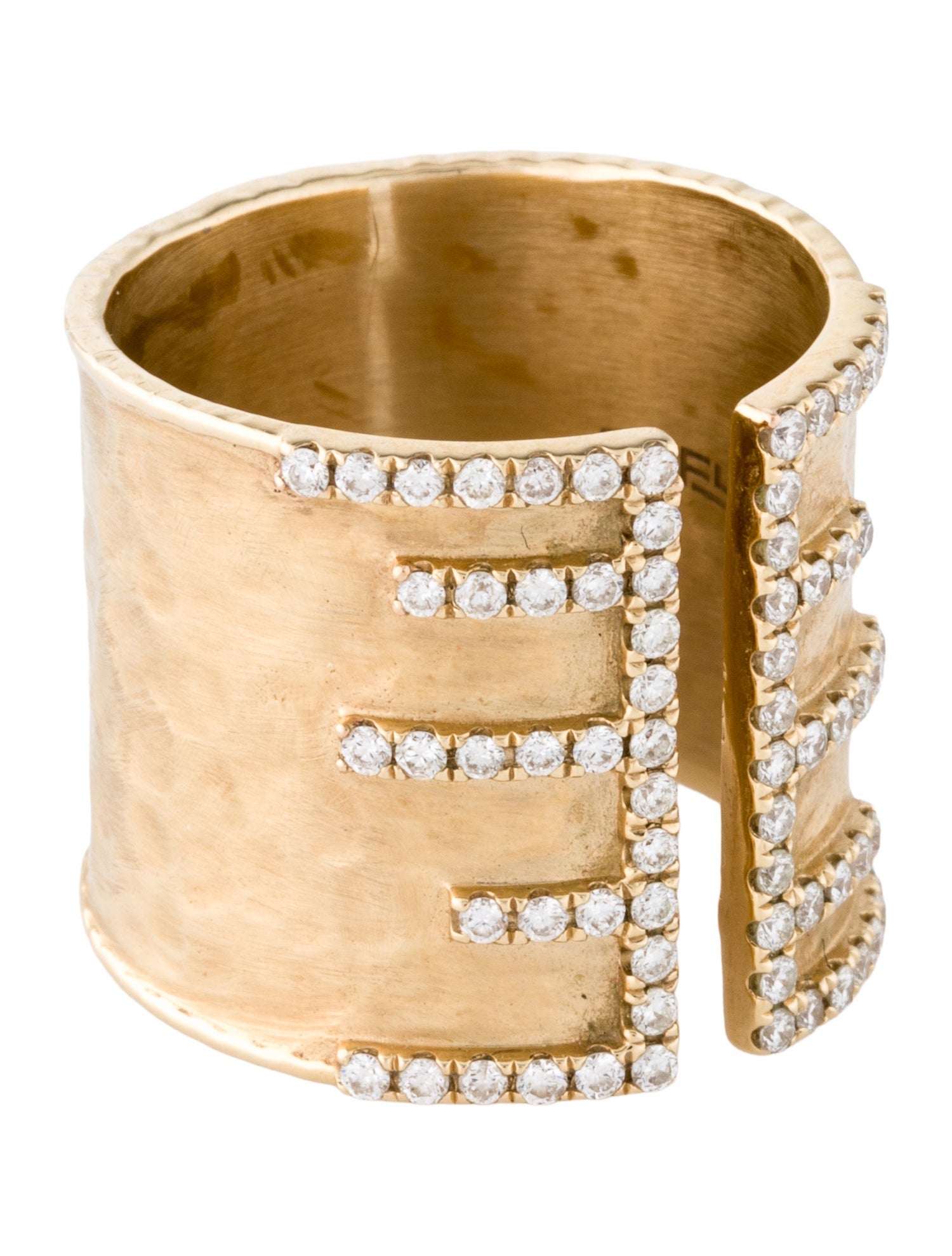 Effy Jewelry 14K Diamond Thick Cuff Band