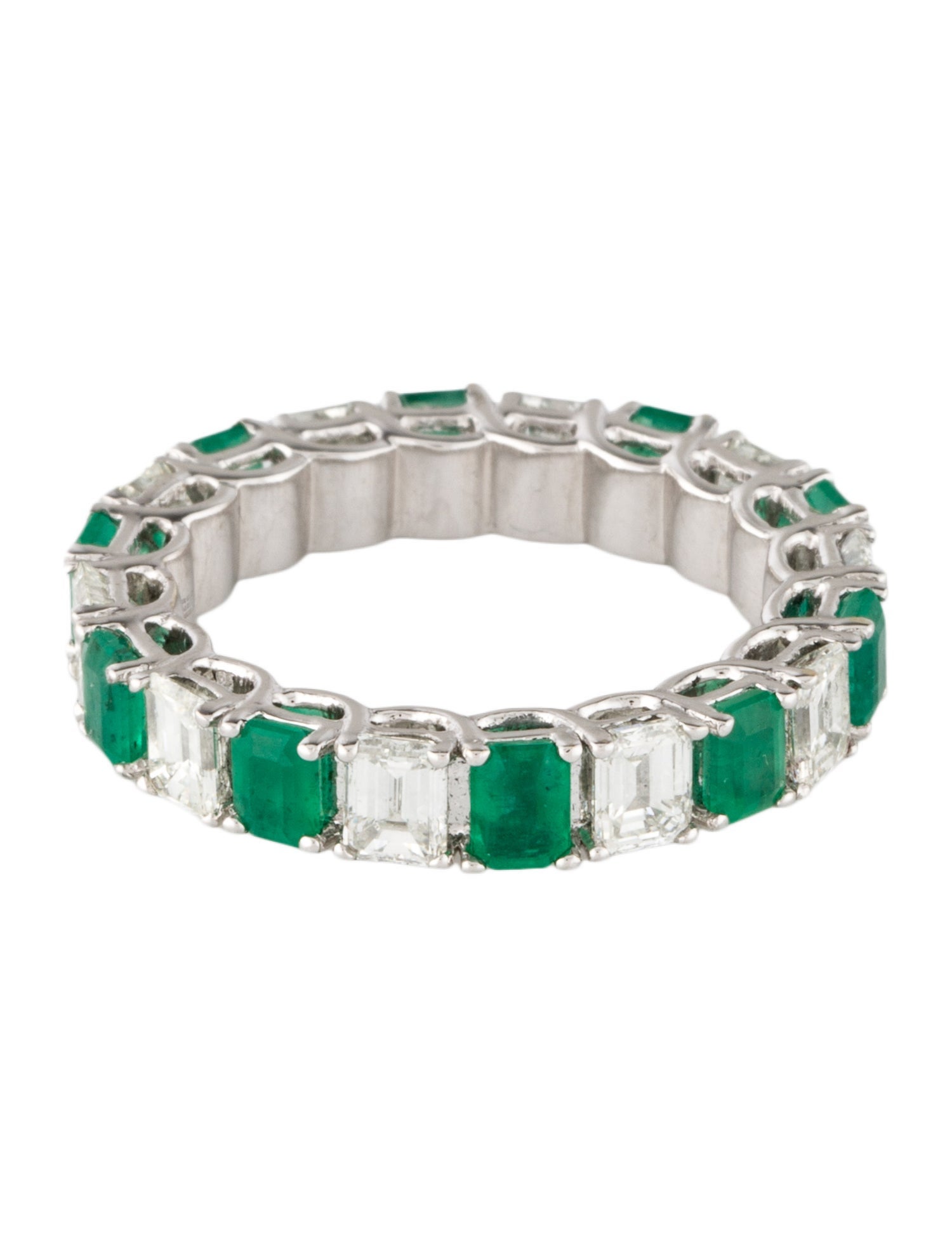 Effy Jewelry 14K Emerald & Diamond Eternity Band