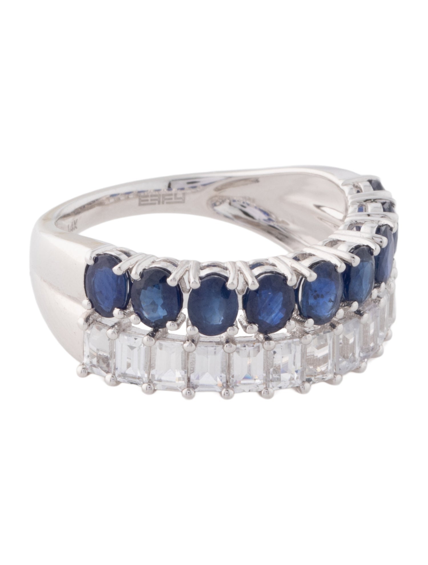 Effy Jewelry 14K 2.78ctw Sapphire Two-Row Band