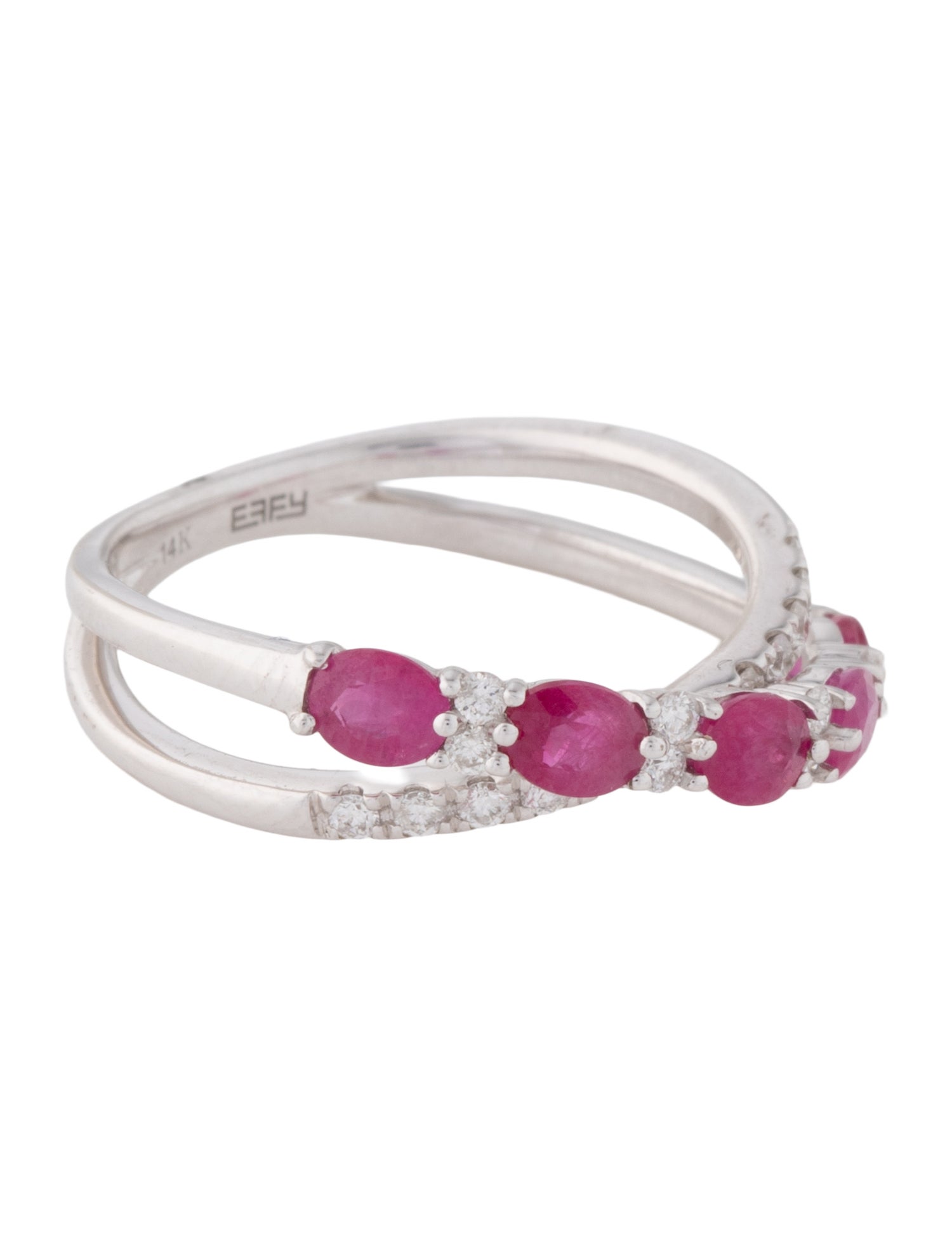 Effy Jewelry 14K Ruby & Diamond Band