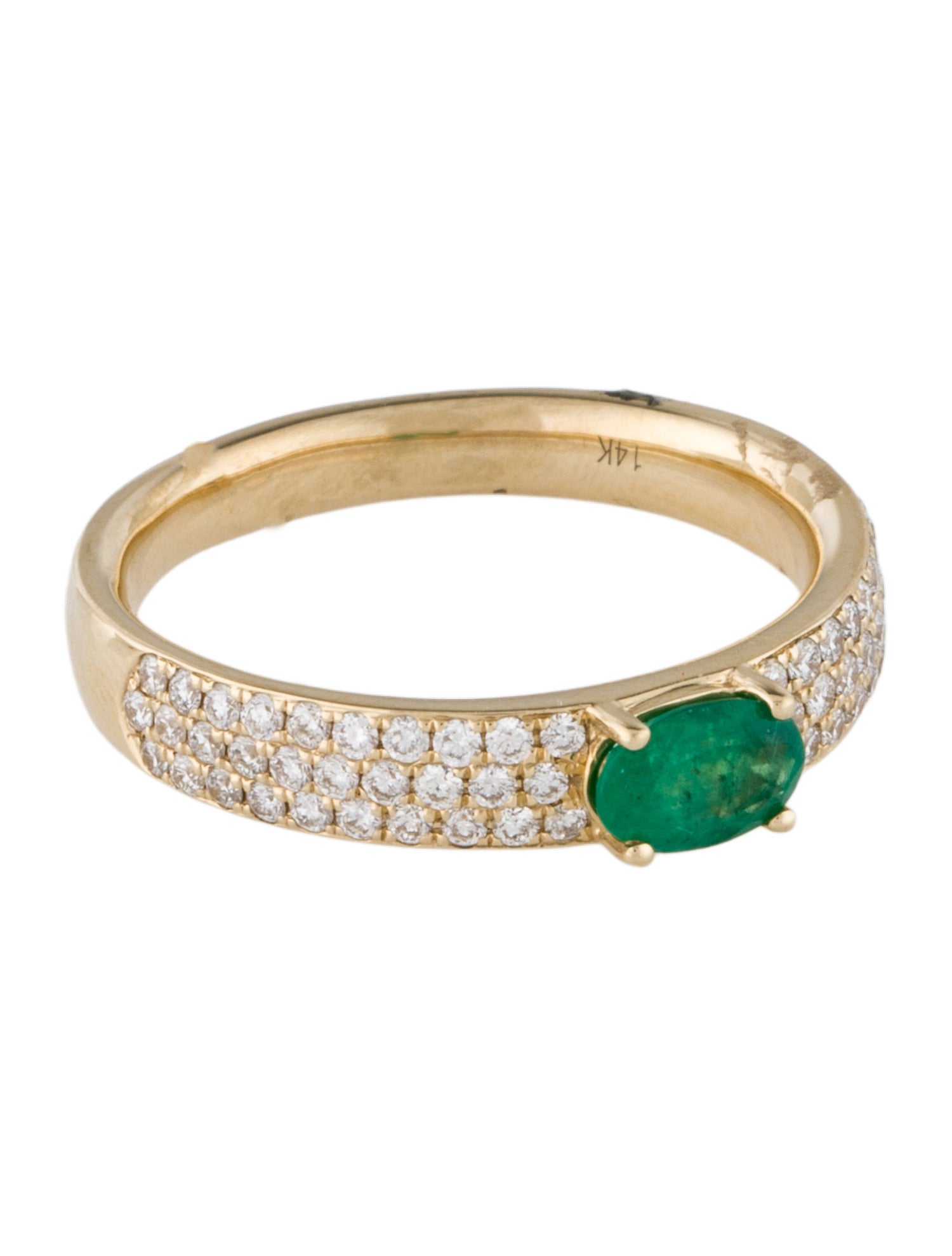 Effy Jewelry 14K Emerald & Diamond Band