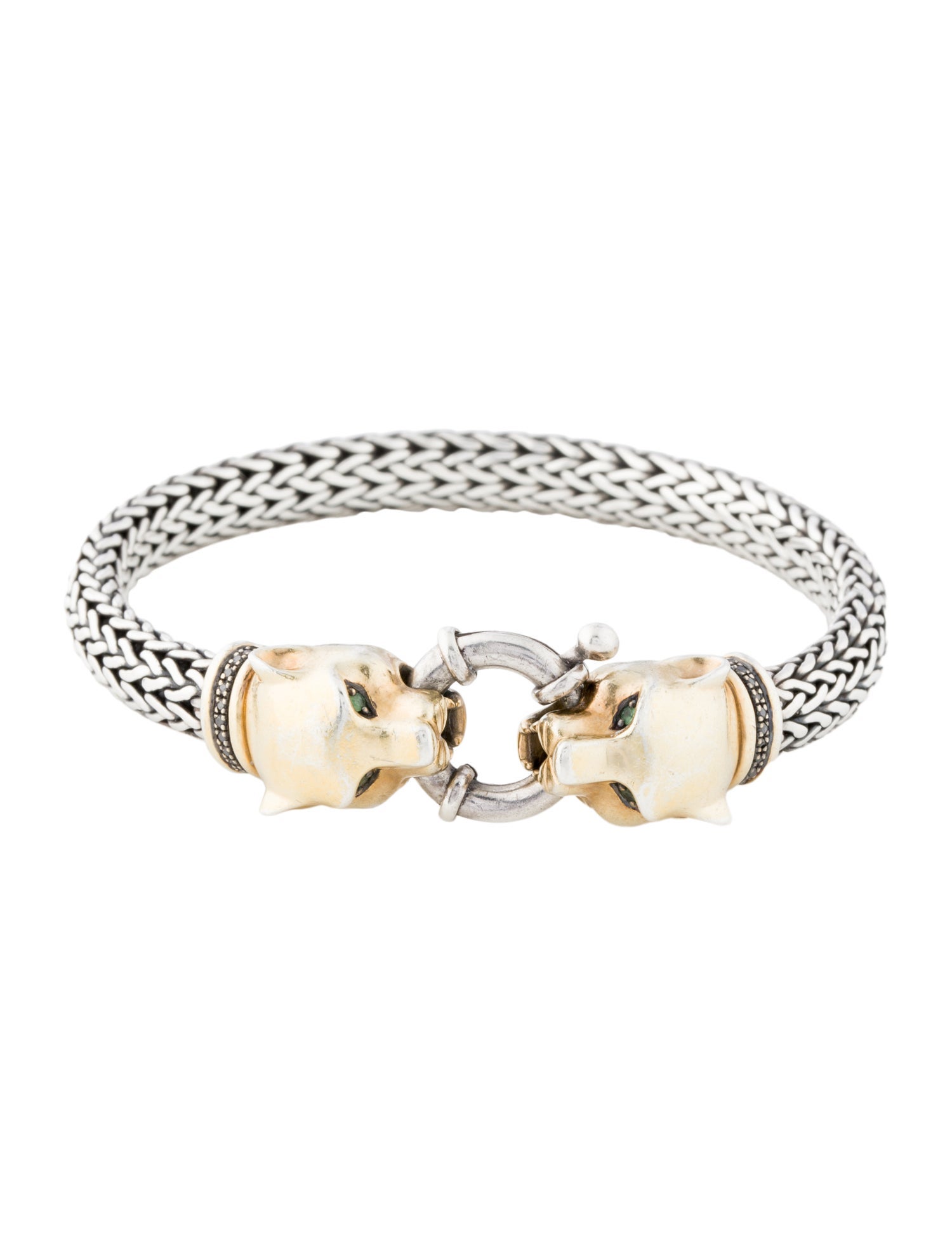 Effy Jewelry Emerald & Diamond Panther Bracelet