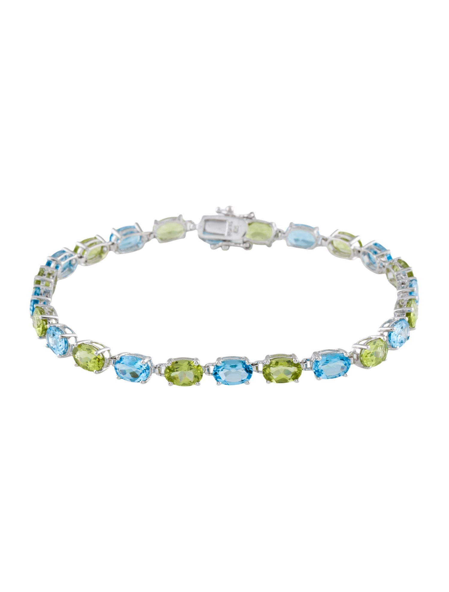 Effy Jewelry 14K Topaz & Peridot Link Braclet