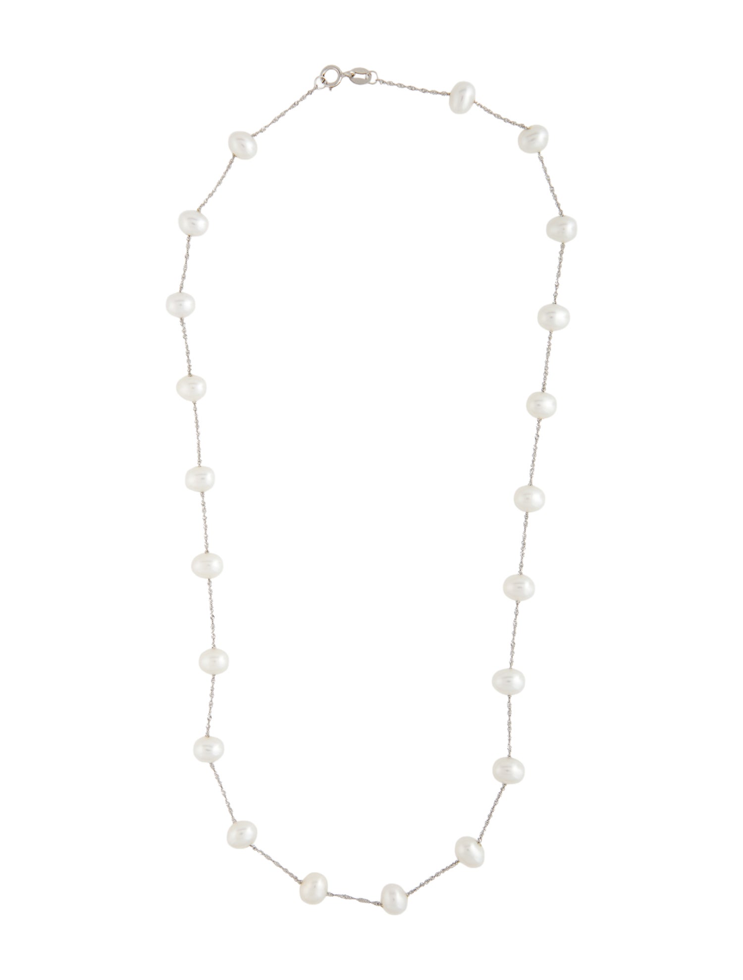 Effy Jewelry 14K Pearl Station Necklace