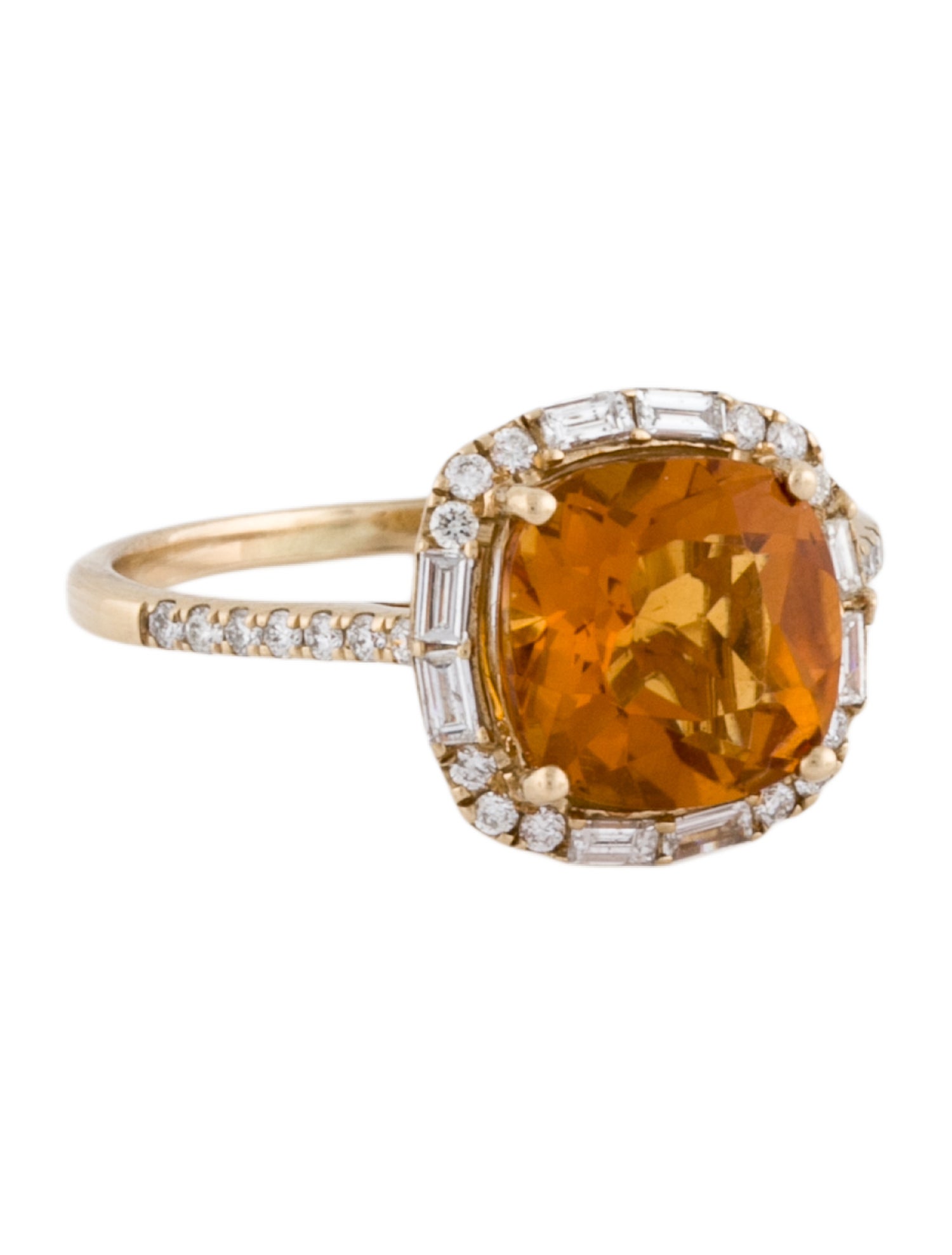 Effy Jewelry 14K 3.03ctw Citrine & Diamond Cocktail Ring