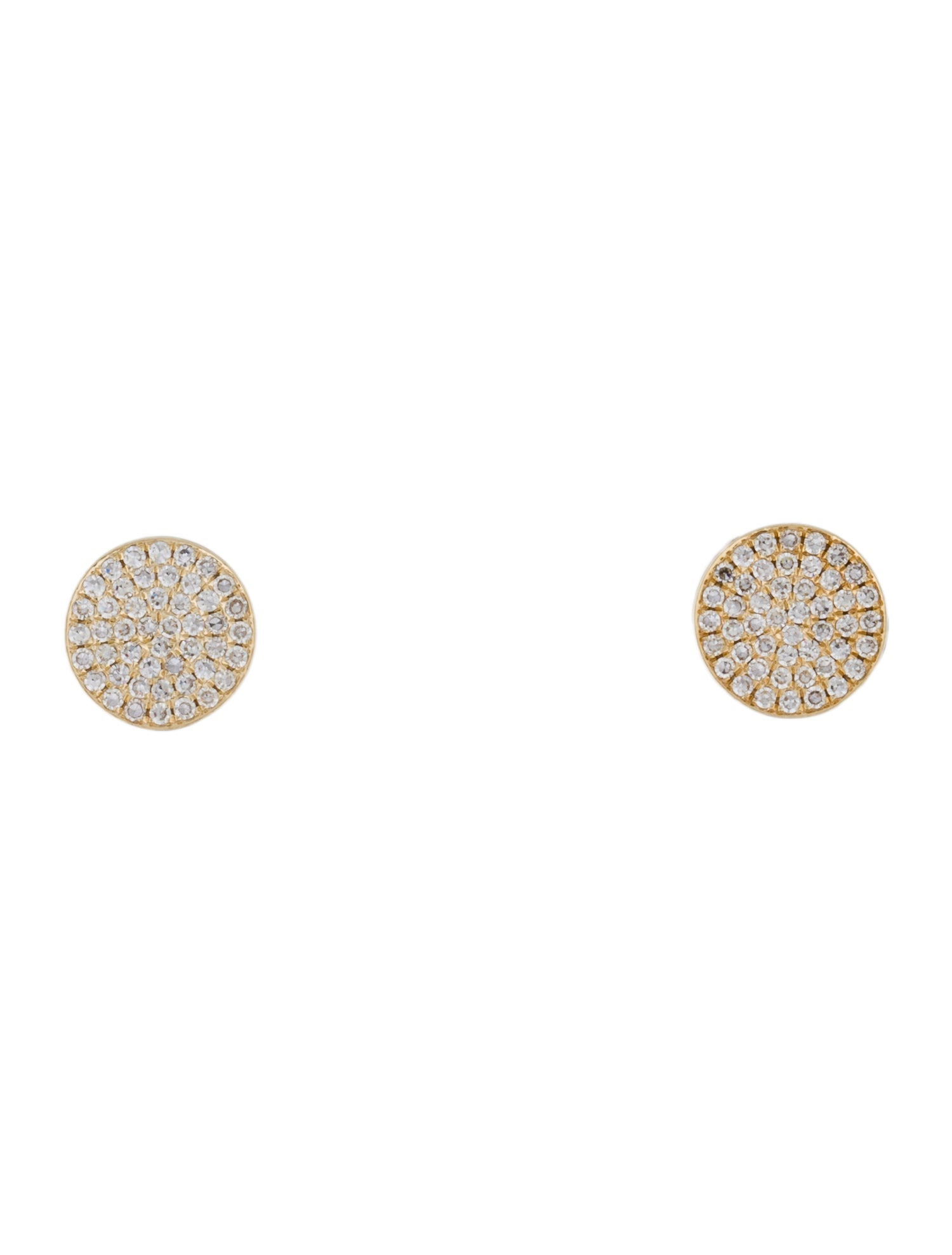 Effy Jewelry 14K Diamond Disc Stud Earrings