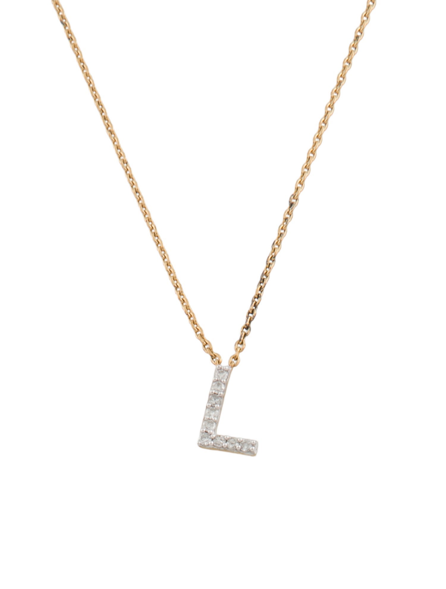 Effy Jewelry Diamond 'L' Initial Pendant Necklace