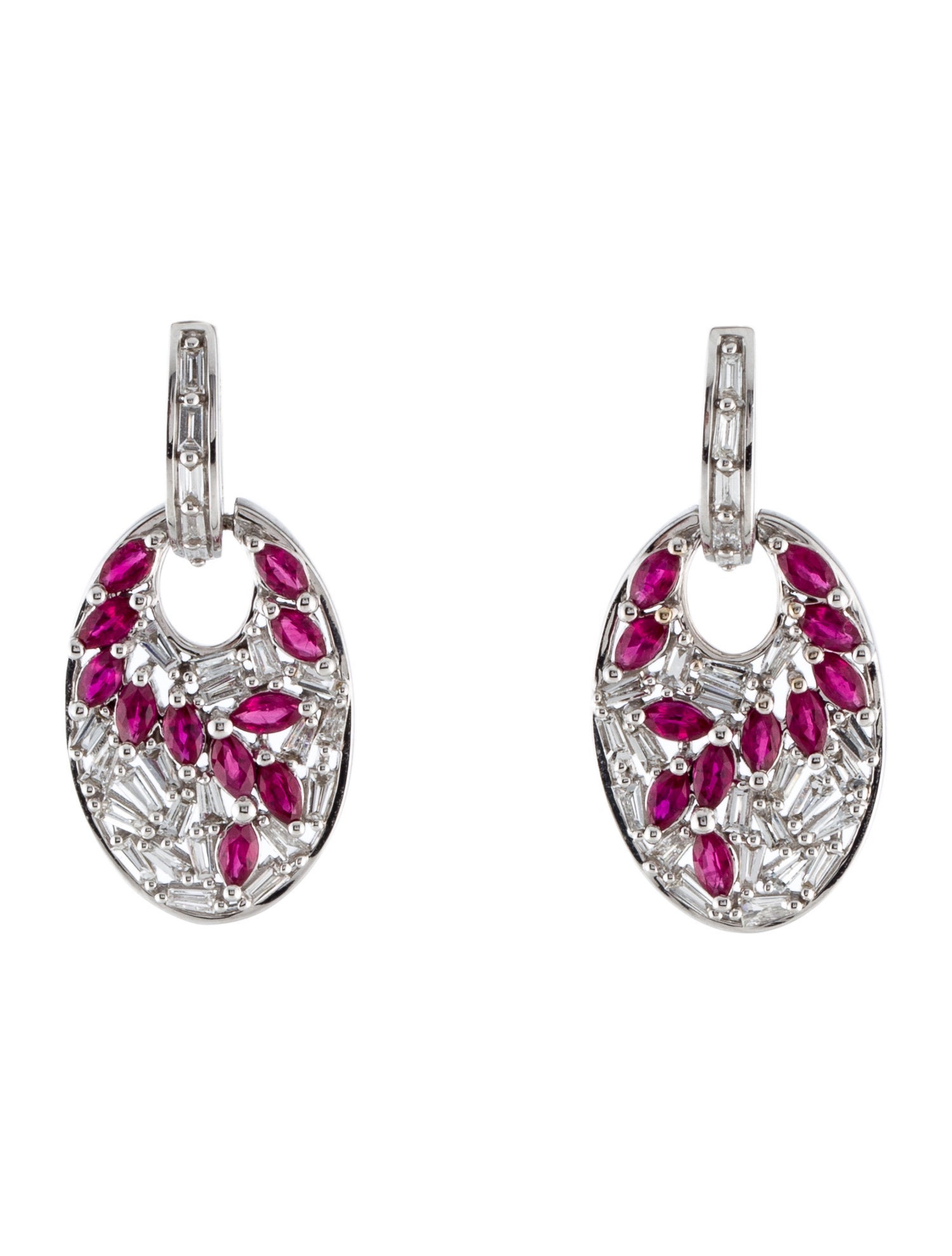 Effy Jewelry 14K 1.88ctw Ruby & Diamond Drop Earrings