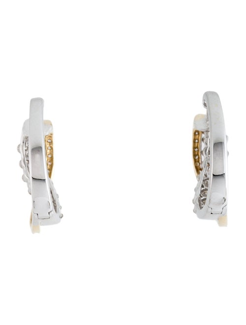 Effy Jewelry 14K Diamond Crossover Hoop Earrings