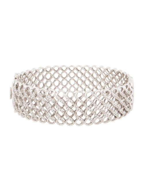 Effy Jewelry 14K Diamond Hinged Lattice Bangle