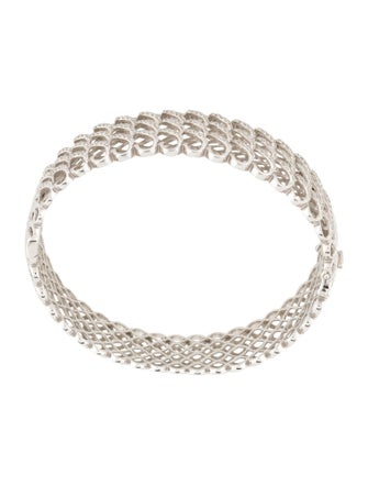 Effy Jewelry 14K Diamond Hinged Lattice Bangle
