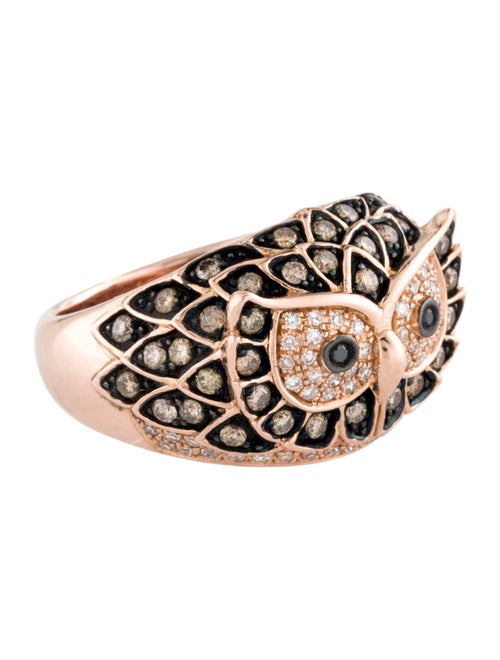 Effy Jewelry 14K Safari Diamond Owl Ring