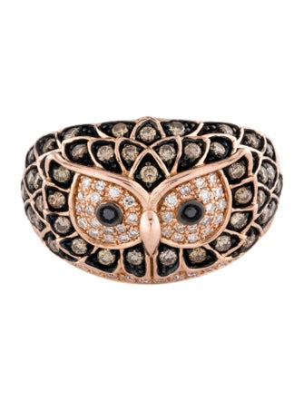 Effy Jewelry 14K Safari Diamond Owl Ring