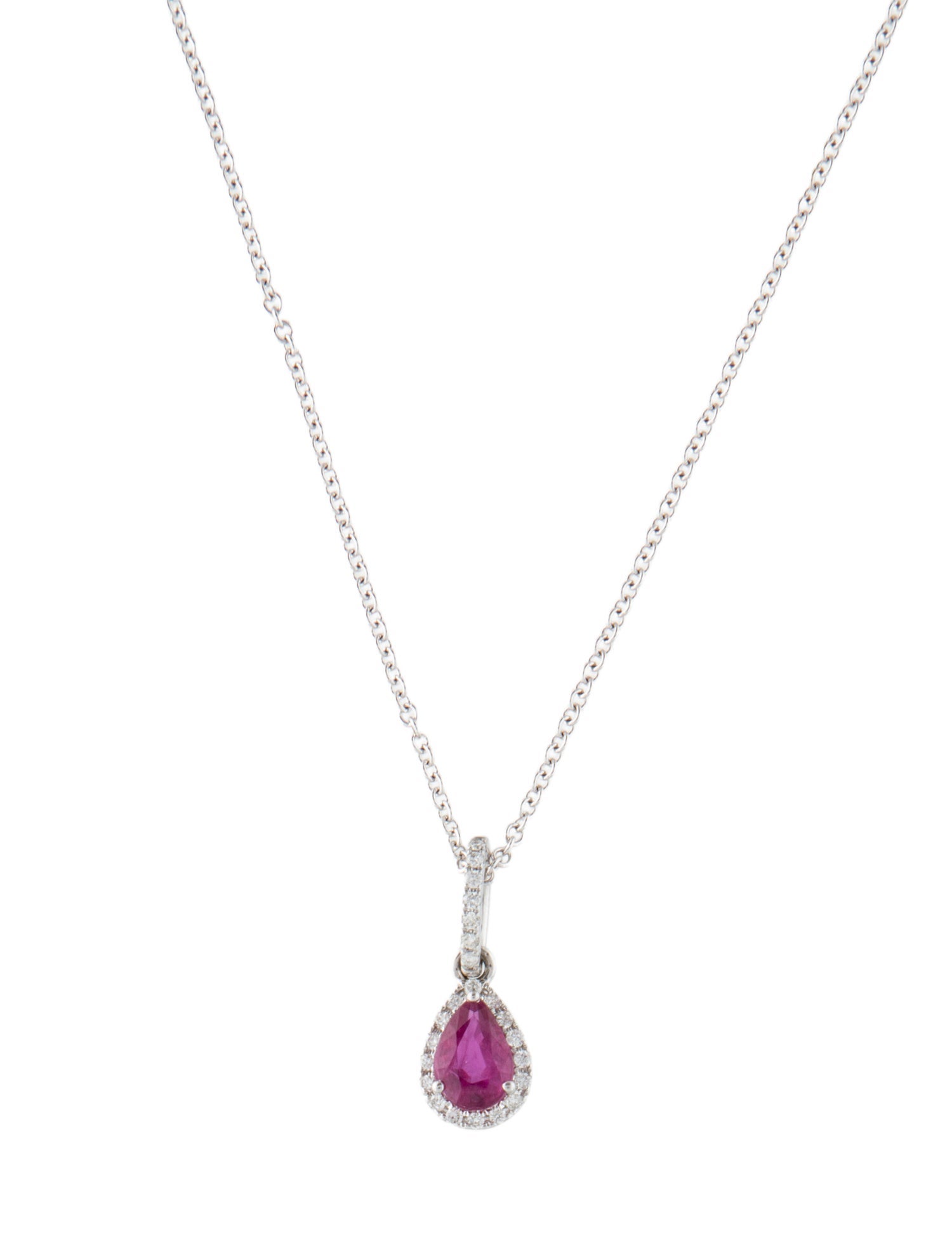 Effy Jewelry 18K Ruby & Diamond Pendant Necklace