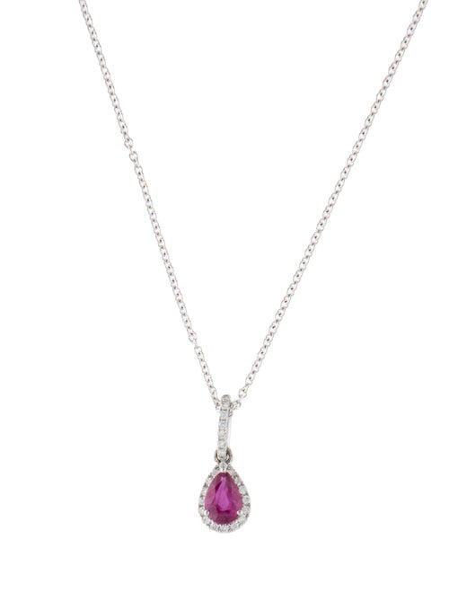 Effy Jewelry 18K Ruby & Diamond Pendant Necklace