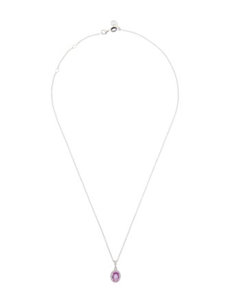 Effy Jewelry 18K 1.20ct Sapphire & Diamond Pendant Necklace