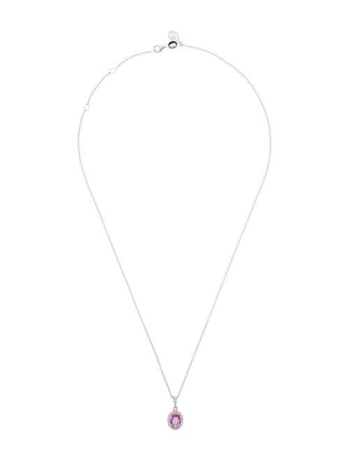 Effy Jewelry 18K 1.20ct Sapphire & Diamond Pendant Necklace