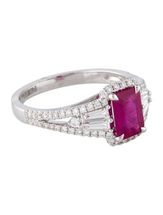 Effy Jewelry 18K 1.11ct Glass-Filled Ruby & Diamond Cocktail Ring