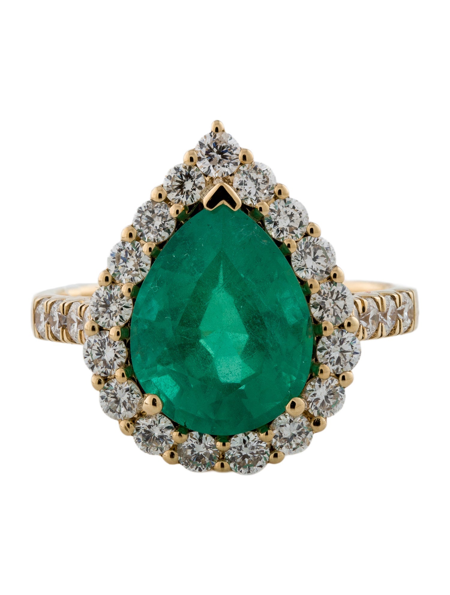 Effy Jewelry 18K 3.50ct Emerald & Diamond Cocktail Ring