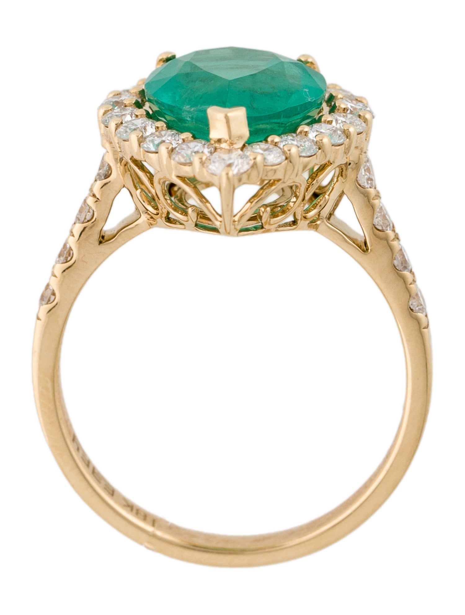Effy Jewelry 18K 3.50ct Emerald & Diamond Cocktail Ring