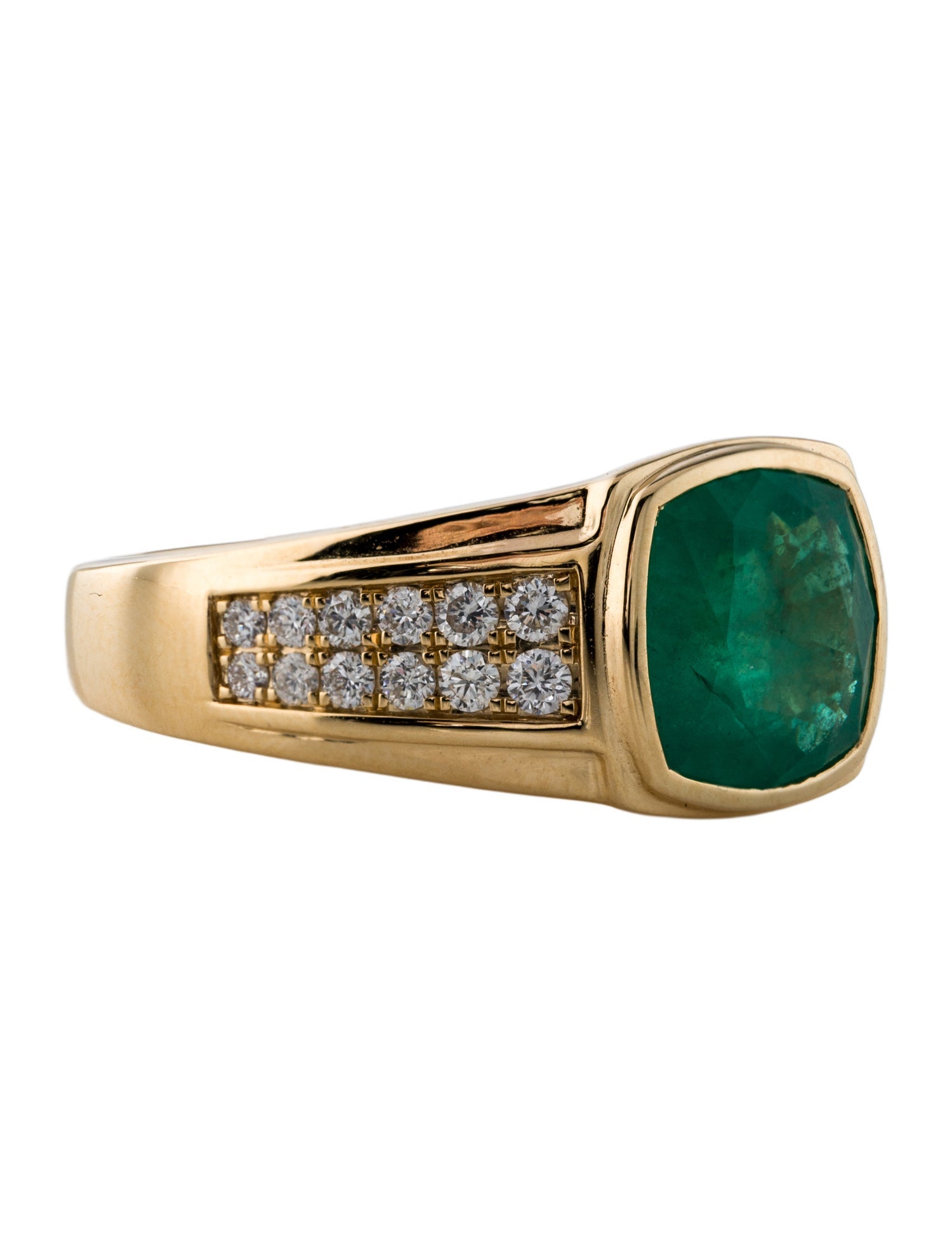 Effy Jewelry 18K 3.70ct Emerald & Diamond Cocktail Ring