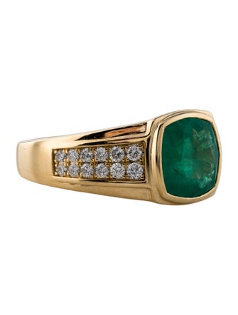 Effy Jewelry 18K 3.70ct Emerald & Diamond Cocktail Ring