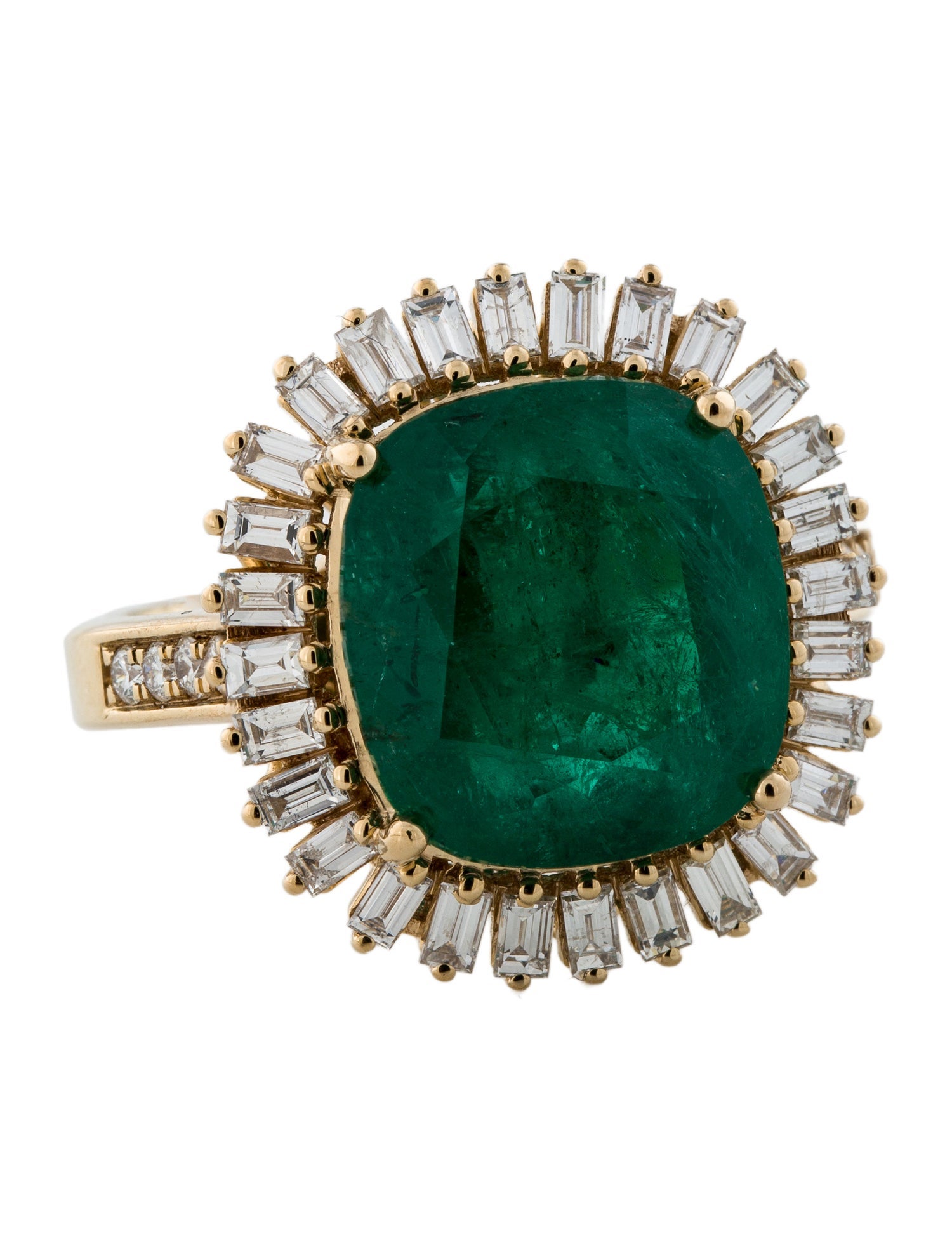 Effy Jewelry 18K 6.25ct Emerald & Diamond Cocktail Ring