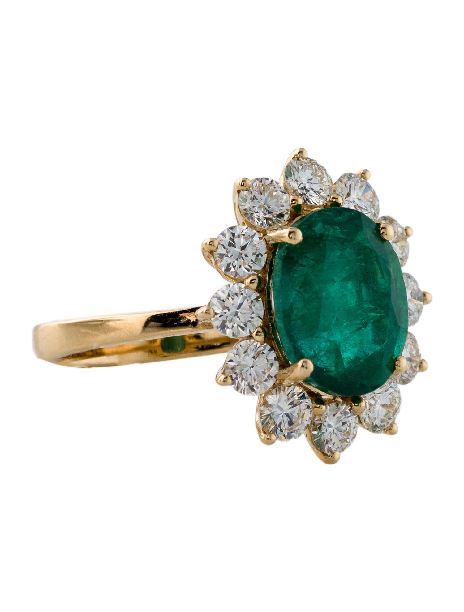 Effy Jewelry 18K 3.73ct Emerald & Diamond Cocktail Ring