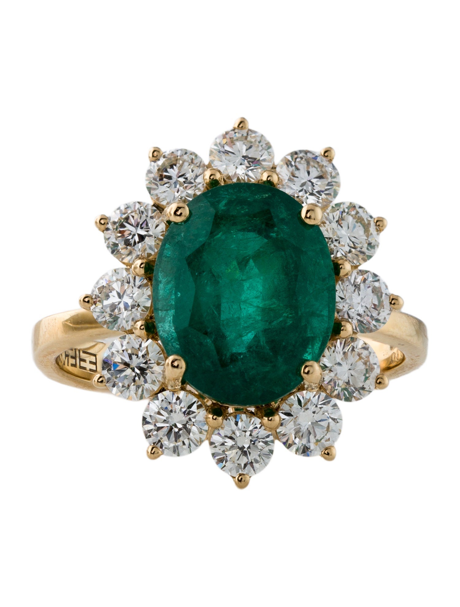 Effy Jewelry 18K 3.73ct Emerald & Diamond Cocktail Ring