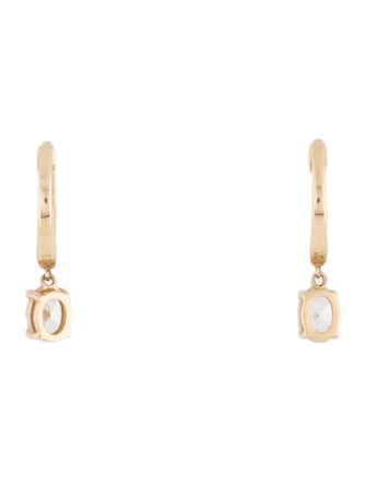 Effy Jewelry 14K Lab-Grown Diamond Huggie Drop Earrings