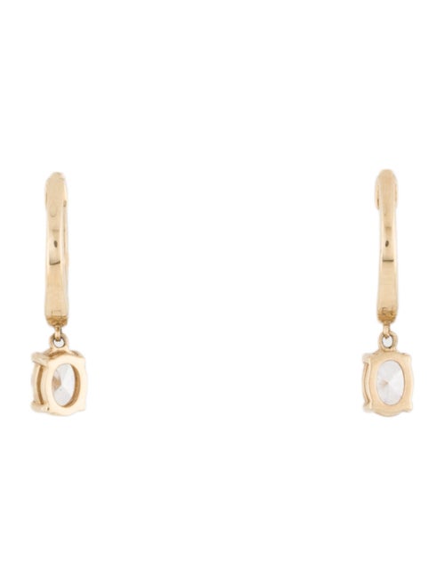 Effy Jewelry 14K Lab-Grown Diamond Huggie Drop Earrings