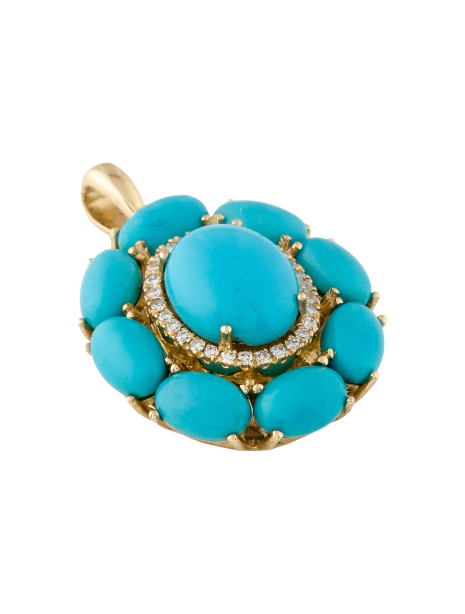 Effy Jewelry 14K Turquoise & Diamond Pendant