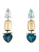 Effy Jewelry 14K 1.90ctw Topaz Drop Earrings