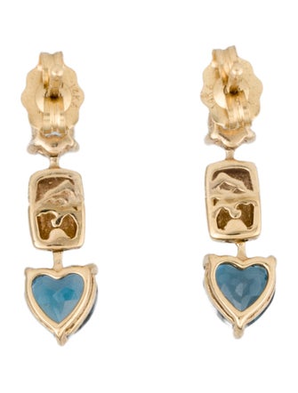 Effy Jewelry 14K 1.90ctw Topaz Drop Earrings