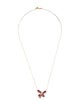 Effy Jewelry 14K 2.87ct Ruby & Diamond Bow Pendant Necklace