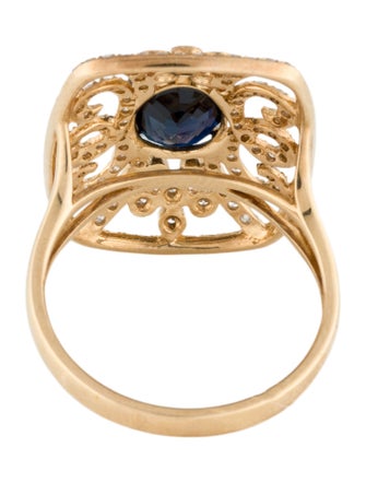 Effy Jewelry 14K Sapphire & Diamond Open Frame Cocktail Ring
